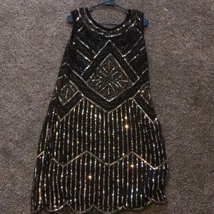 Gold Sequin Dress- Great Gatsby Dress